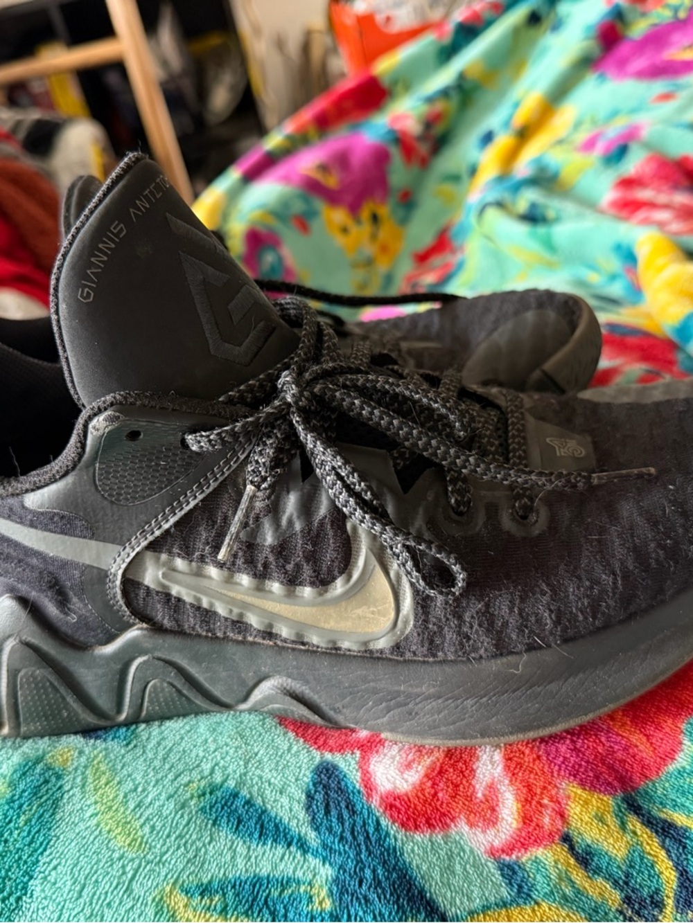 Nike Giannis All-Star Low Black Gray Athletic Shoes